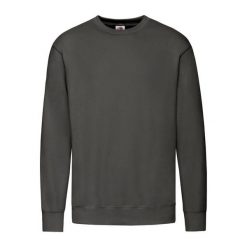 Lekka Bluza Rozpinana Unisex Dla Dorosłych. Szare bluzy Fruit of the Loom, m, bez wzorów, bez kaptura. Za 71.99 zł.
