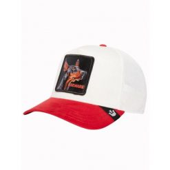 Czapka Goorin Bros The Suede Doberman Trucker (Uwaga) - czerwona. Białe czapki z daszkiem Goorin Bros, bez wzorów. Za 211.46 zł.