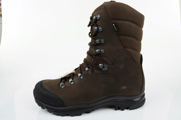Buty trekkingowe męskie Aku Riserva GORE-TEX. Brązowe buty turystyczne Aku, bez wzorów, z gore-texu, bez zapięcia, trekkingowe, gore-tex. Za 1,097.20 zł.