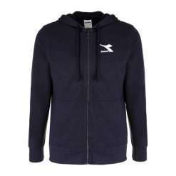 Bluza męska DIADORA HOODIE FZ SWEAT CORE. Czarne bluzy Diadora, m, bez wzorów, bez kaptura. Za 139.99 zł.