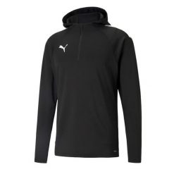 Bluza męska sportowa Puma TEAMLIGA TRINING FLEEC. Czarne bluzy z kapturem Puma, l, bez wzorów, z dzianiny, z kapturem. Za 98.00 zł.