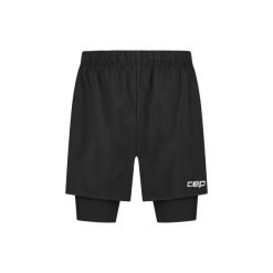 Szorty 2 w 1 CEP Compression Core Run. Czarne szorty CEP, l, bez wzorów, sportowe. Za 379.00 zł.