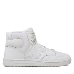 Buty do chodzenia męskie New Balance BB480COC. Białe buty sportowe casual New Balance, bez wzorów, z materiału, bez zapięcia. Za 639.00 zł.