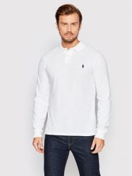 Polo Ralph Lauren Polo 710681126001 Biały Slim Fit. Białe koszulki polo Polo Ralph Lauren, m, bez wzorów, z bawełny, bez kołnierzyka, bez ramiączek. Za 379.99 zł.