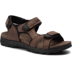 Sandały LANETTI MS17011-1. Brązowe sandały Lanetti, z materiału, bez zapięcia. Za 89.99 zł.