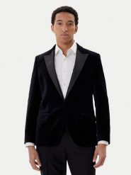 HUGO Marynarka Henry254E1X 50549032 Czarny Slim Fit. Czarne garnitury Hugo, do pracy, m, bez wzorów, z bawełny. Za 1,679.00 zł.