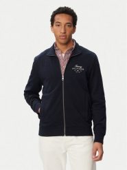 Tommy Hilfiger Bluza Script Stack MW0MW43219 Granatowy Regular Fit. Niebieskie bluzy Tommy Hilfiger, m, bez wzorów, z bawełny, bez kaptura. Za 489.99 zł.