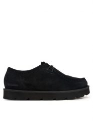 Clarks Półbuty Meare Walla 26183761 Czarny. Czarne eleganckie półbuty Clarks, bez wzorów, ze skóry, bez obcasa, bez zapięcia. Za 479.99 zł.