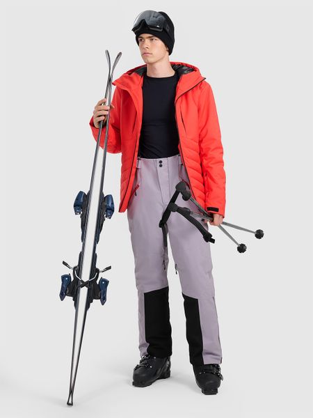 4F Spodnie narciarskie z szelkami membrana Dermizax 20000 męskie - szare L. Szare spodnie narciarskie i snowboardowe 4F, l, bez wzorów, narciarskie, Dermizax. W wyprzedaży za 799.99 zł.