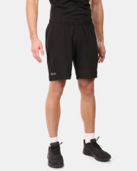 Męskie spodenki fitness Kilpi BRAY-M. Czarne krótkie spodenki sportowe Kilpi, m, bez wzorów, z materiału. Za 112.21 zł.