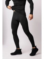 Spaio Legginsy termiczne "Play" w kolorze czarnym rozmiar: L. Czarne legginsy długie sportowe Spaio, l, bez wzorów, outdoorowe. Za 117.73 zł.