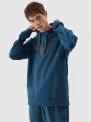 4F Bluza 4FAW23TSWSM694 Granatowy Regular Fit. Niebieskie bluzy 4F, l, bez wzorów, z bawełny, bez kaptura. Za 99.99 zł.