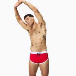 Kąpielówki męskie Speedo Jetstream Retro Logo Brief. Czerwone kąpielówki Speedo, m, bez wzorów. Za 139.99 zł.