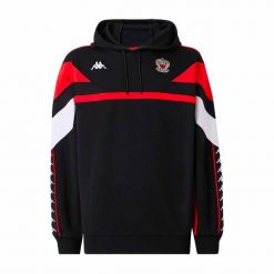 Kaptur sweatshirt OGC Nice Fligrood. Czarne bluzy Kappa, bez wzorów, z kapturem. Za 499.00 zł.