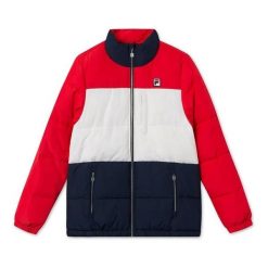 Męska kurtka Fila MEN AVVENTURA puff jacket 687859-A687. Czerwone kurtki Fila, l, bez wzorów, z materiału, bez kaptura. Za 294.31 zł.