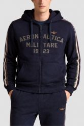 AERONAUTICA MILITARE Granatowa bawełniana męska bluza, Rozmiar XL. Niebieskie bluzy Aeronautica Militare, m, bez wzorów, z bawełny, z kapturem. W wyprzedaży za 636.99 zł.
