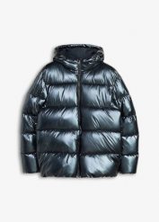 Ocieplana kurtka pikowana regular fit. Szare kurtki bonprix, l, bez wzorów, z polaru. Za 219.99 zł.