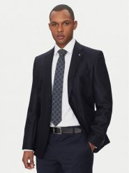 BOSS Krawat 50534518 Granatowy. Niebieskie krawaty i muchy Boss, bez wzorów, z syntetyku. Za 259.99 zł.