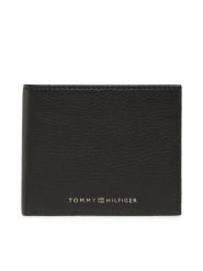 Tommy Hilfiger Mały Portfel Męski Th Premium Mini Cc Wallet AM0AM10606 Czarny. Czarne portfele Tommy Hilfiger, bez wzorów, ze skóry. Za 279.99 zł.