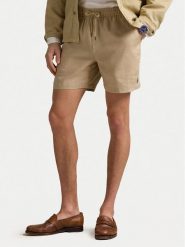 Polo Ralph Lauren Szorty materiałowe 710958586002 Beżowy Classic Fit. Brązowe szorty Polo Ralph Lauren, m, bez wzorów, ze lnu. Za 639.99 zł.