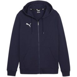 Męska Bluza Z Kapturem Team Goal Casual Full Zip. Niebieskie bluzy Puma, m, bez wzorów, z kapturem. Za 276.99 zł.