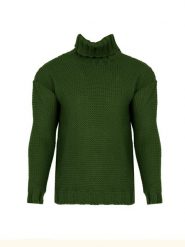 La Haine Inside Us Sweter "Turtleneck" | LM278 | Mężczyzna | Zielony. Zielone golfy La Haine Inside Us, l, bez wzorów, z poliesteru, bez ramiączek. W wyprzedaży za 479.00 zł.