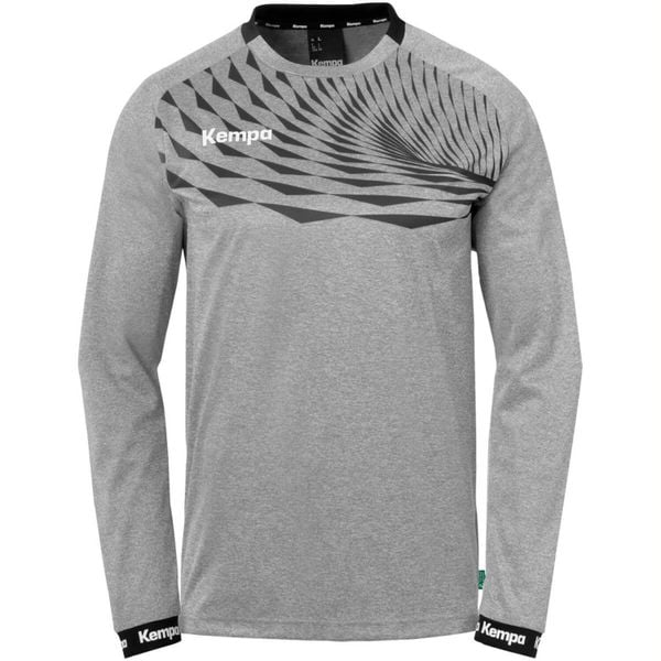 Dżersej z długim rękawem Kempa Wave 26. Brązowe bluzki z długim rękawem Kempa, bez wzorów, z dżerseju, bez kołnierzyka, bez ramiączek. Za 197.50 zł.