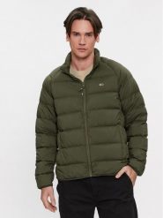 Tommy Jeans Kurtka przejściowa Essential DM0DM17984 Zielony Regular Fit. Zielone kurtki Tommy Jeans, m, bez wzorów, z jeansu, bez kaptura. Za 429.99 zł.