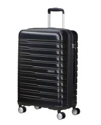 Walizka podróżna American Tourister Flashline Spinner 67 75. Czarne walizki American Tourister, bez wzorów, z materiału. Za 509.99 zł.