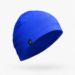 Czapka trekkingowa Simond MT500 merino. Niebieskie czapki zimowe SIMOND, bez wzorów, z materiału. Za 59.99 zł.