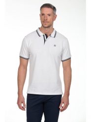 The Time of Bocha Koszulka polo w kolorze białym rozmiar: XXL. Białe koszulki polo The Time of Bocha, xxl, bez wzorów, z bawełny, bez kołnierzyka, bez ramiączek. Za 104.99 zł.