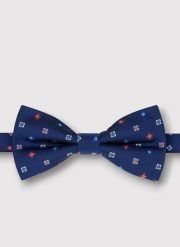 PAKO LORENTE – Granatowa mucha męska w drobne wzorki. Krawaty i muchy Pako Lorente, bez wzorów, z poliesteru. Za 99.99 zł.