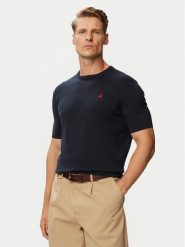 Beverly Hills Polo Club T-Shirt P-SS26M-M436344NVY Granatowy Regular Fit. Niebieskie koszulki polo Beverly Hills Polo Club, l, bez wzorów, z bawełny, bez kołnierzyka, bez ramiączek. Za 259.99 zł.