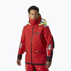 Kurtka żeglarska męska Helly Hansen Aegir Race 2.0. Czerwone kurtki Helly Hansen, m, bez wzorów, z puchu, bez kaptura. Za 2,749.00 zł.