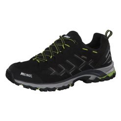 Buty turystyczne męskie Meindl Caribe z membraną Gore-Tex. Czarne buty turystyczne MEINDL, bez wzorów, z gore-texu, bez zapięcia, trekkingowe, gore-tex. Za 723.40 zł.