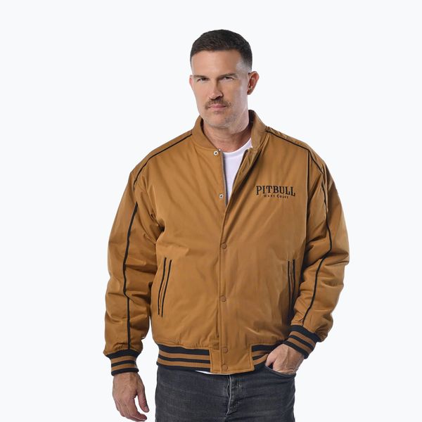 Kurtka męska Pitbull Radford Baseball. Żółte kurtki PITBULL, m, bez wzorów, z bawełny, bez kaptura. Za 309.99 zł.