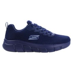 Buty na co dzień męskie SKECHERS BOBS B FLEX CHILL. Niebieskie buty do biegania Skechers, bez wzorów, bez zapięcia, do biegania. Za 211.00 zł.