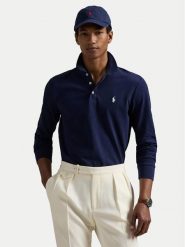 Polo Ralph Lauren Polo 710955081001 Granatowy Slim Fit. Niebieskie koszulki polo Polo Ralph Lauren, m, bez wzorów, z bawełny, bez kołnierzyka, bez ramiączek. Za 619.99 zł.