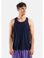 Odlo Top "Zeroweight Chill-Tec" w kolorze granatowym do biegania rozmiar: L. Niebieskie t-shirty sportowe ODLO, bez wzorów, bez ramiączek, do biegania. Za 161.82 zł.