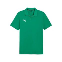 Koszulka sportowa męska Puma Team Goal Casuals Polo. Niebieskie t-shirty sportowe Puma, bez wzorów, z bawełny, bez ramiączek, do piłki nożnej. Za 89.00 zł.