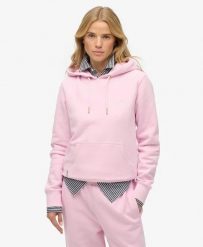 Superdry Bluza z kapturem Essential Logo z haftem. Czerwone bluzy z kapturem Superdry, bez wzorów, z bawełny, z kapturem. Za 282.85 zł.