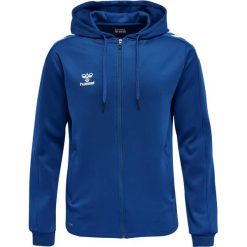 Bluza sportowa męska Hummel Zip. Białe bluzy bez kaptura Hummel, m, bez wzorów, bez kaptura. Za 199.15 zł.