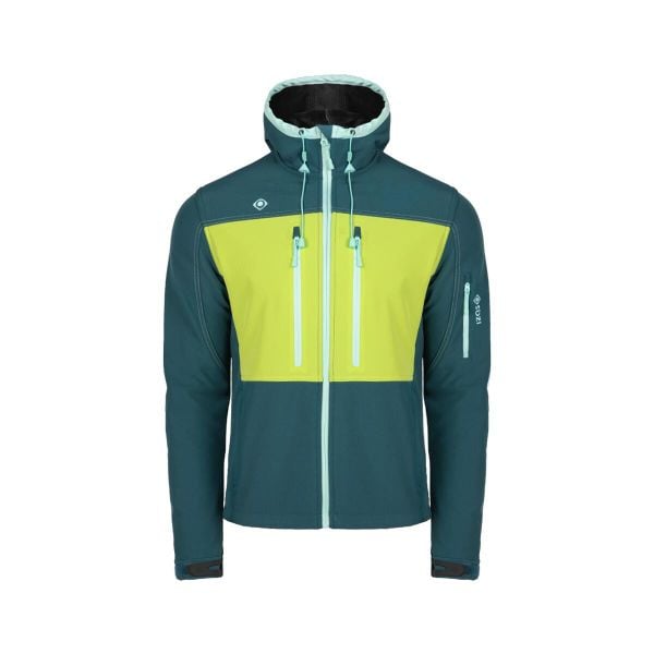 Kurtka termiczna KONKA Soft Shell z membraną AWPS: wodoodporna i wiatroszczelna. Niebieskie kurtki Izas, m, bez wzorów, z futra, bez kaptura. Za 486.91 zł.