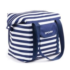 Torba turystyczna termiczna Spokey San Remo. Białe torby na ramię Spokey, bez wzorów, z materiału, na ramię, duże, bez dodatków. Za 59.99 zł.