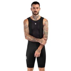Męskie spodenki rowerowe z szelkami Kolarstwo Siroko BX Resistance. Czarne spodenki rowerowe SIROKO, m, bez wzorów, z elastanu, rowerowe. Za 296.00 zł.