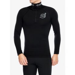 Bluza termoaktywna unisex Compressport 3D Thermo HZ LS Top. Czarne bielizna termoaktywna Compressport, s, bez wzorów, bez ramiączek, do biegania. Za 555.99 zł.