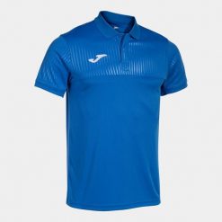 Koszulka polo męska Joma Montreal. Niebieskie koszulki polo Joma, m, bez wzorów, bez kołnierzyka, bez ramiączek. Za 193.60 zł.
