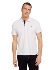 Tom Tailor Polo 1027713 Biały Regular Fit. Białe koszulki polo Tom Tailor, l, bez wzorów, z bawełny, bez kołnierzyka, bez ramiączek. Za 69.99 zł.