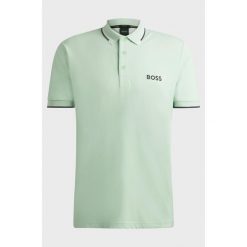 Koszulka Polo męska Boss Paddy Pro Open Green regular fit zielona (50469102-388). Zielone koszulki polo Boss, m, bez wzorów, bez kołnierzyka, bez ramiączek. Za 279.00 zł.