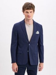 Nils Sundström Kurtka z zawartością lnu Mężczyźni Modern Fit len niebieski, 25. Niebieskie kurtki Nils Sundström, m, bez wzorów, ze lnu, bez kaptura. Za 479.95 zł.